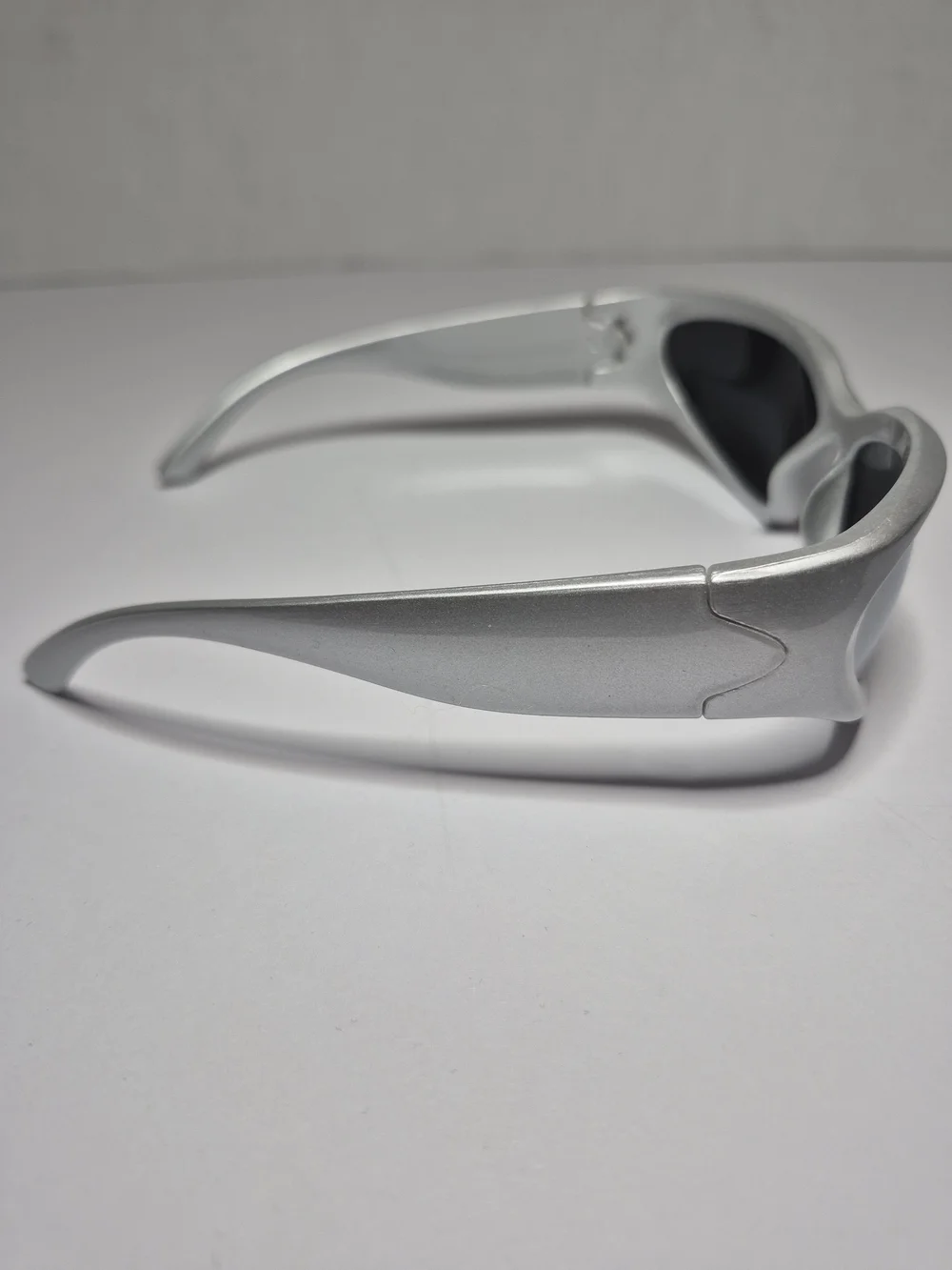 Silver Sport Sunglasses - Sleek Wraparound Design